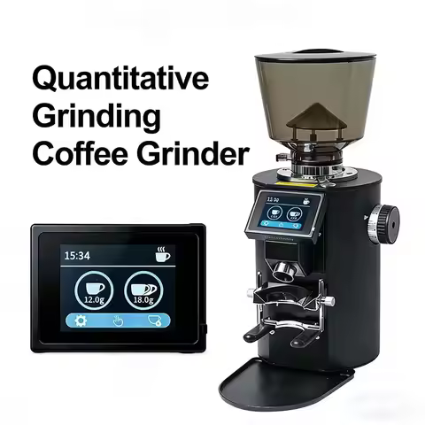64mm Titanium Flat Burr Professional Commercial Coffee Grinder Grind by Weight Df64 Grinder Coffee B