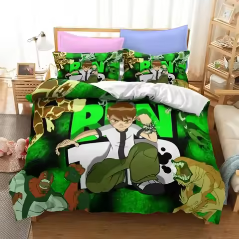 3d Print Ben Alien Force 10 Teenage Hacker Bedding Set Boys Girls Twin Queen Size Duvet Cover Pillow