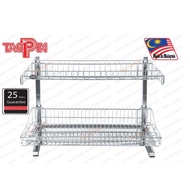 Tagpin Stainless Steel DIY 2 Tier Dish Rack W550mmx D300mm x H375mm 2层L形钢盘架不锈钢 Rak Hidangan 2 Tingka