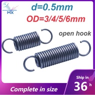 (XM-PH) Extension Spring d=0.5mm,OD3/4/5/6mm,L=20~120mm tension springs with hooks,apply to garage d