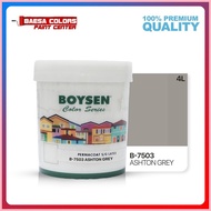 ▼ ℗ BOYSEN PERMACOAT LATEX PAINT COLOR SERIES ASHTON GREY (B-7503)