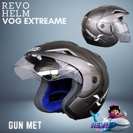 HELM VOG XTREAM ORIGINAL - VOG HELM HALF FACE SOLID WARNA LENGKAP ( ONGKIR 1KG TERMURAH )