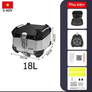 (MGG 10%) mini size 18L SADV aluminum top box for those who like to be neat. Aluminum top box 18L SA