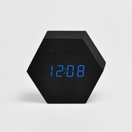 LED創意電子鬧鐘 USB充電式時鐘(黑色) P2623