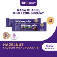 Cadbury Dairy Milk Hazelnut 52g (Paket isi 2) Cokelat Susu dengan Hazelnut