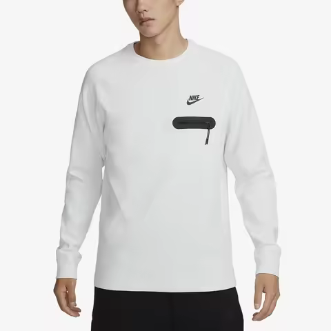 Nike Genuine Product TECH FLEECE Men's Loose Pocket Round Neck Sweatshirt FD9881-121