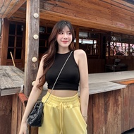 PRP x SPN เสื้อครอปกล้าม ทรงรัดรูป ผ้าเรย่อน ยืดเยอะมาก ผ้าบางใส่สบายสุดๆ รุ่น กล้ามโบตั๋น