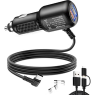 Dash Cam Charger USB C,Type C Dash Cam Power Cord,Dual USB Fast Charger, Compatible with REDTIGER F7