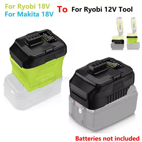 Adapter for Ryobi 12V tool NEW Battery Adaptor For Makita/Ryobi 18V Li-ion Battery Convert to for Ry