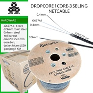 Netcable Dropcore 1 Core 3 Strands 1C 0.9mm G657A1 Cable Fiber Optik