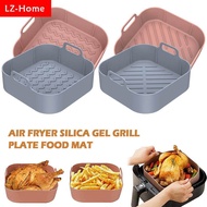 2Pcs Air Fryer Silicone Pot with Handle Reusable Air Fryer Liner Heat Resistant Air Fryer Silicone Baking Pan Air Fryer Silicone Pan Heat Resistant Silicone Air Fryers Liner