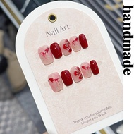 Press on nails handmade Beautiful Chinese Style Hand-Painted Koi Artistic High-End Elegant Whitening