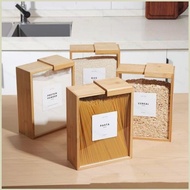 HK1 Bamboo Durable Cereals Boxes Bean Grain Dispenser Oat Box Rice Box Rice Bucket KH1