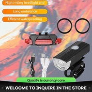 Bicycle Ebike Light Headlight Warning Taillight Led Waterproof USB Charging