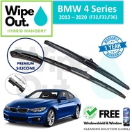 [PREMIUM] BMW 4 Series 2013 - 2020 (F32,F33,F36) WipeOut HYBRID NANODRY SILICONE Wiper Blade (Front 