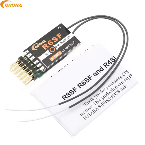 Corona R6SF 2.4GHz S-FHSS/FHSS Compatible 6Ch Micro Receiver for FUTABA T6J/T8J/T10/T14SG