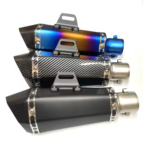 Universal Motorcycle Exhaust 36-51mm with DB Killer Black for 125cc 150cc 175cc 200cc Motorbikes - S