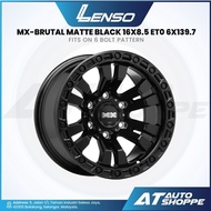 Lenso MX-Brutal Matte Black 16x8.5 ET0 6x139.7 (1 Piece) Rims 4x4