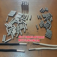End Aglet anti-rust copper metal sleeve motifTALI, sold per 100pcs [50 pairs]