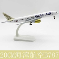 20CM Alloy Airplane Model Bay 787 Souvenir Collectibles Boeing 787 Arabian Bay 787