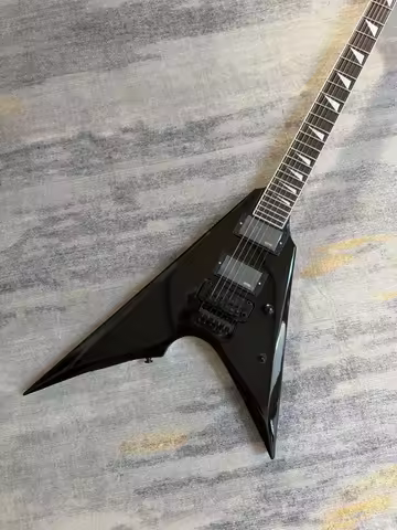 Chinese Electric Guitar black Flying V Active pickups rock Tremolo system