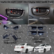 toyota vios ncp93 2008-2012 forged carbon fiber indoor handle frame cover accessories vios 08-12 aks