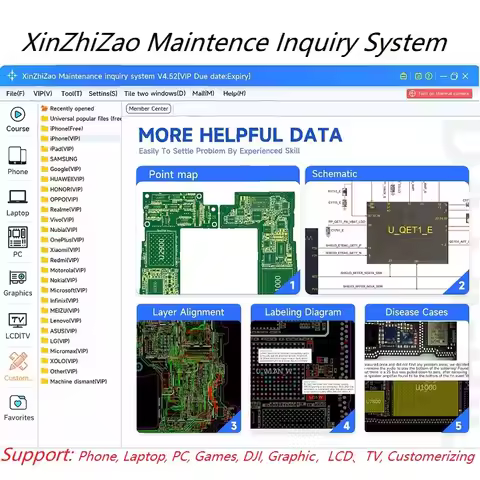 XZZ VIP Tool Dongle Activation Code For MacBook iPhone 17 14 Surface Pro 5 Nitenndo Schematic Bitmap