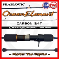 SEAHAWK OCEAN ELEMENT Overhead & Spinning Jigging Rod BC Baitcast Fast Slow Jig Joran Pancing Laut S