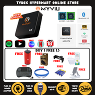 [TVBOX-Hypermart ReadyStock] MYVIU K8+ with 4GB RAM 64GB Memory Free IPTV Android TVBOX MYVIU K2 Upgraded Version [Plug and Play]