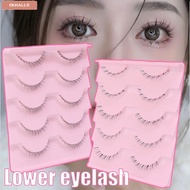 OKHALLO Lower Eyelashes, Natural Soft Under Eye Lashes, Handmade  Band Korean Makeup Manga Bottom Ma