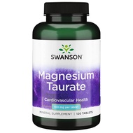 Swanson Magnesium Taurate - Mineral Supplement- Natural Magnesium & Taurine Formula (120 Tablets, 10