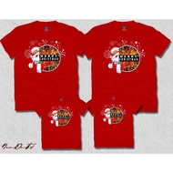 Merry Christmas Santa Fire Works Family Unisex Shirt (sold per piece)