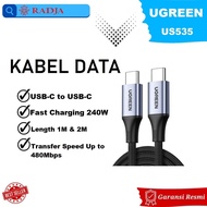Ugreen US535 Type-C to USB-C Nylon Braided 240W Data Cable