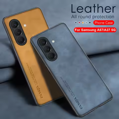 Sheepskin Leather Case For Samsung Galaxy A57 5G Shockproof Anti-Scratch Protect Phone Cover On Sams