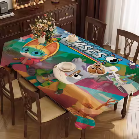 The Creature Cases Waterproof Rectangle Tablecloth Fiesta Home Decor Dining Room Decor Reusable Tabl