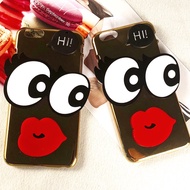 Iphone 6/6s 6plus/6splus Case Eye Lips Gold
