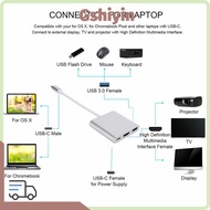 GSHIYMY 3 in 1 Type-C Hub, USD3.0 & PD 100W 4K Output TypeC Docking Station, Plug and Play TypeC to 