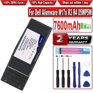 HSABAT 7600mAh BTYVOY1 Laptop Battery for Dell Alienware M17x R3 R4 05WP5W CN-07XC9N 7XC9N TYPE C0C5