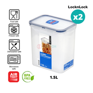 [SG Stock] [Bundle of 2] LocknLock PP Microwave Airtight Stackable Classic Food Container Rectangle 1.5L