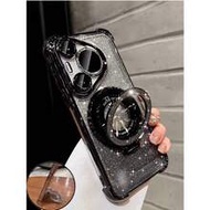 1pc Electroplated Magnetic Holder Shockproof Phone Case, Compatible With IPhone 15 Pro Max, 16 Pro M