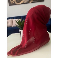 NEW DESIGN AZIZAH tudung bawal premium cotton voile mudah bentuk manik by kalis exclusive