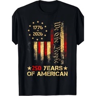 250th Anniversary US Flag T-Shirt | 250 Years of American History "We The People" Patriotic Design -