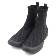 全新Valentino Garavani Garavani City Shore Toile Iconograph Logo 印花針織襪靴，42 碼，黑色/灰色配色，附防塵袋，義大利製造，男款，原價：