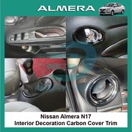 Nissan Almera Interior Decoration Carbon Fiber Design Trim For Almera (2011-2019) Car Accessories Be