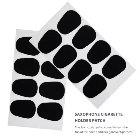 64pcs Oval Saxophone Mouthpiece Cushion Rubber Tooth Pad 0.8 Ellipse Clarinet Instrument Patch For S
