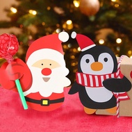 50pcs Christmas Penguin Lollipop Card Santa Claus Christmas Decor Christmas Gift Ideas New Year Deco