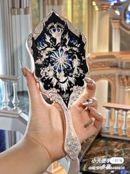 DCjosful Flower Knows Violet Strawberry Rococo Series Hand Mirror Makeup Mirrors Portable Mirror wit