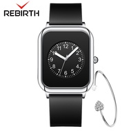 REBIRTH Jam Tangan Wanita Quartz Tali Silikon Kedap Air Retro Vintage Cewe Jam