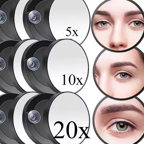 5X Magnifying Mirror with 3Suction Cup Large 3.5Inch Magnified Mirror 20X Travel Portable Round High
