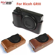PU Leather Case Half Body Cover Camere Bag For Ricoh GRIII GRIII GR3 GR-3 GR3